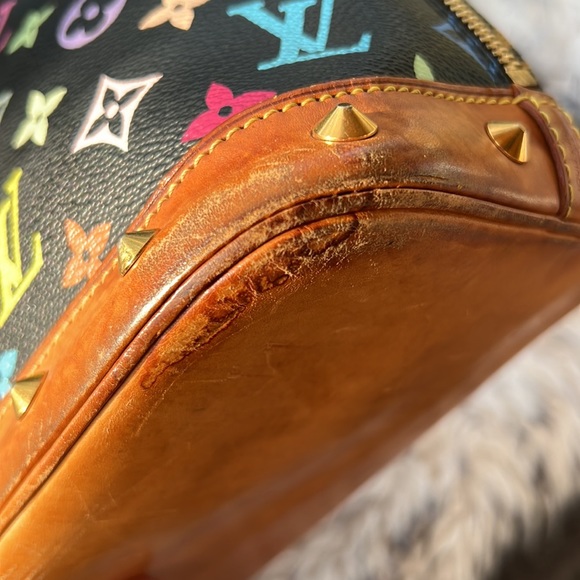 ❗️SOLD ❗️Authentic LV Multicolor Alma Louis PM Monogram Canvas Handbag Noir - Picture 16 of 16